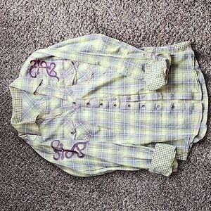 Rock by Wrangler western cross button up shirt